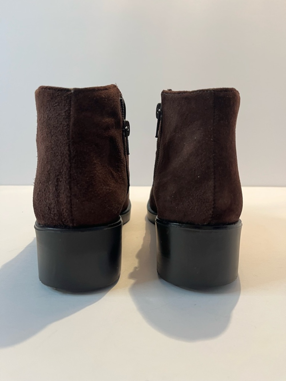 Hush Puppies Brown Suede Ankle Booties with Metal Bit - Picture 4 of 7
